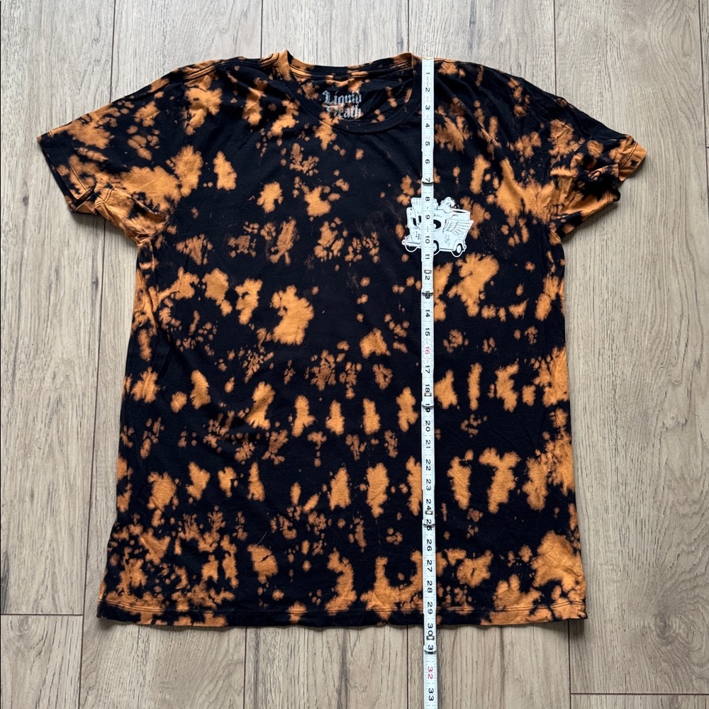 NWOT Liquid Death Van Black and Brown Tie Dye Cotton T-Shirt Men’s Large - Picture 8 of 8